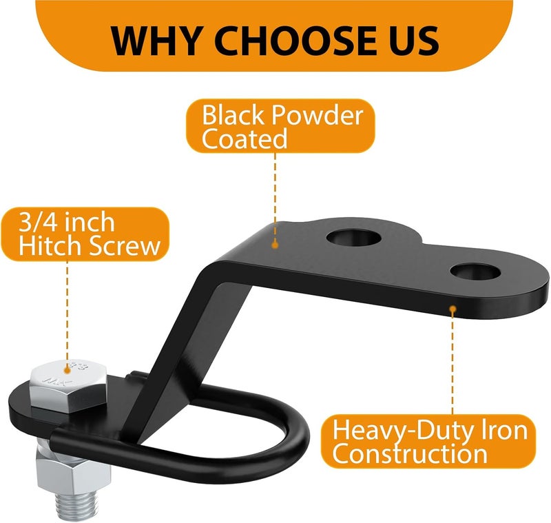 Eapele ATV/UTV Three-Way Hitch, Heavy Duty Universal ATV Hitch Attachments, 3000lbs Maximum Load - Image 3